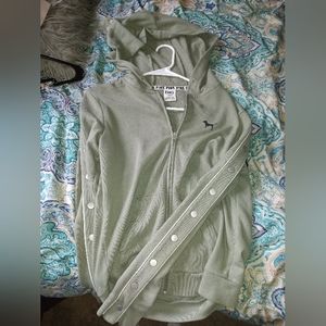 VS PINK green hoodie